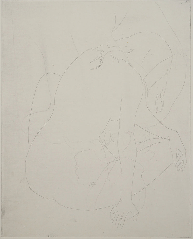 Alain BONNEFOIT : Nu posant, Gravure originale (photo de détail 3) - Crédit photo : Galerie Art.Paris