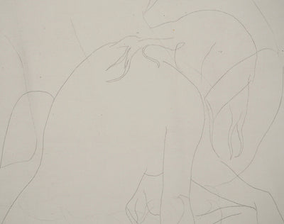 Alain BONNEFOIT : Nu posant, Gravure originale (photo de détail 4) - Crédit photo : Galerie Art.Paris