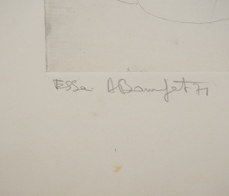 Alain BONNEFOIT : Nu posant, Gravure originale (photo de détail 2) - Crédit photo : Galerie Art.Paris