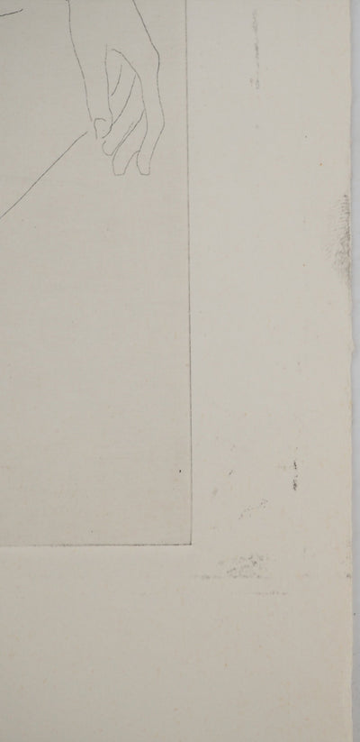 Alain BONNEFOIT : Nu posant, Gravure originale (photo de détail 5) - Crédit photo : Galerie Art.Paris