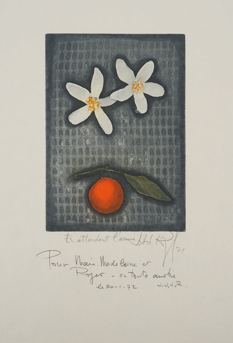 Jacques Jean Joachim RIGAL : Composition aux fleurs, Gravure originale (photo de détail 3) - Crédit photo : Galerie Art.Paris