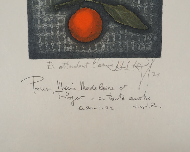 Jacques Jean Joachim RIGAL : Composition aux fleurs, Gravure originale (photo de détail 2) - Crédit photo : Galerie Art.Paris