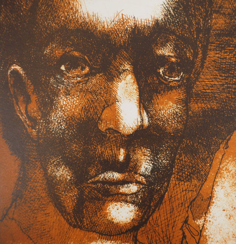 Jean-Claude BOURGEOIS : Trois figures, Lithographie originale (photo de détail 4) - Crédit photo : Galerie Art.Paris
