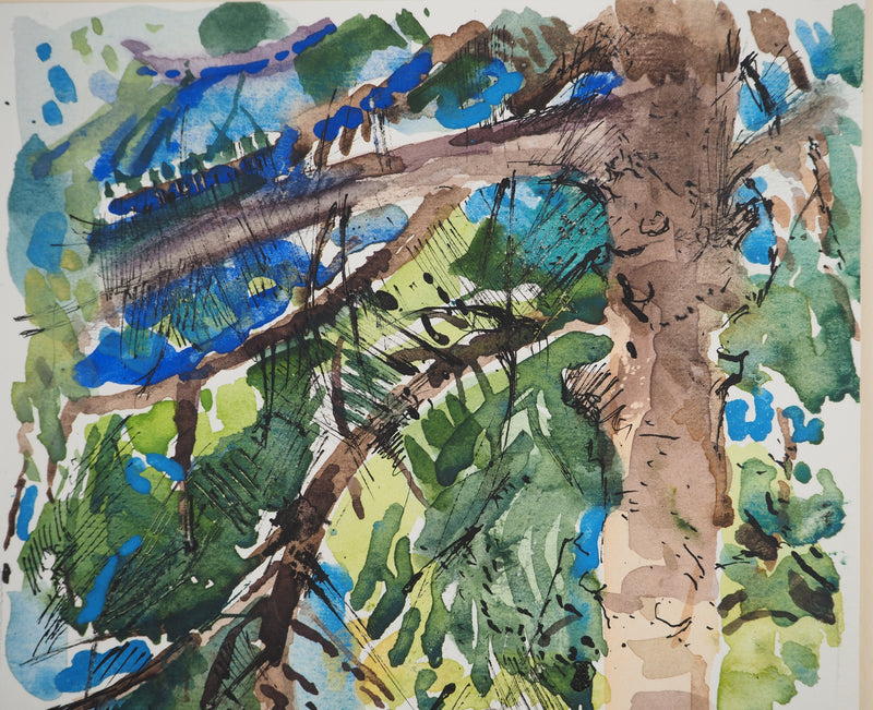 Paul COLLOMB : Maison en forêt, Aquarelle originale (photo de détail 4) - Crédit photo : Galerie Art.Paris