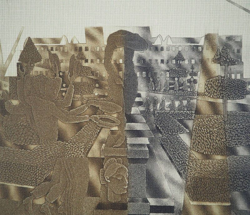 Alexandre ALEXEIEFF : Le labyrinthe fantastique, Gravure originale (photo de détail 4) - Crédit photo : Galerie Art.Paris