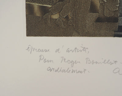 Alexandre ALEXEIEFF : Le labyrinthe fantastique, Gravure originale (photo de détail 6) - Crédit photo : Galerie Art.Paris