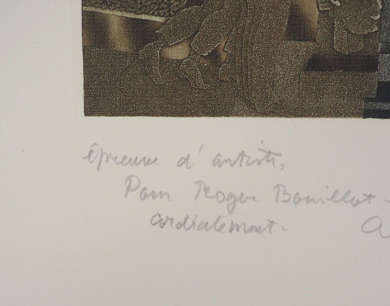 Alexandre ALEXEIEFF : Le labyrinthe fantastique, Gravure originale (photo de détail 6) - Crédit photo : Galerie Art.Paris