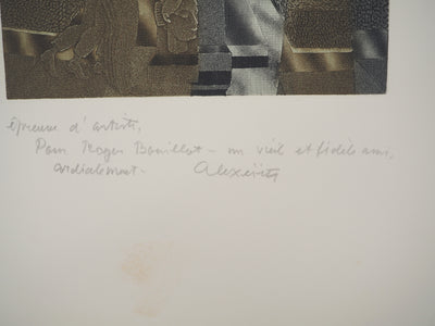 Alexandre ALEXEIEFF : Le labyrinthe fantastique, Gravure originale (photo de détail 2) - Crédit photo : Galerie Art.Paris