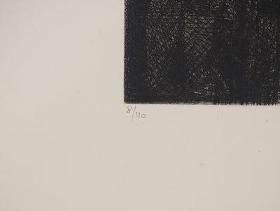 Auguste Jean GAUDIN : Le défilé des pompiers, Gravure originale (photo de détail 4) - Crédit photo : Galerie Art.Paris