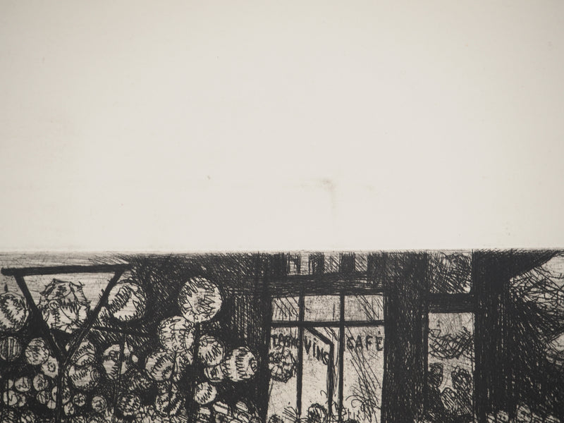 Auguste Jean GAUDIN : Le défilé des pompiers, Gravure originale (photo de détail 8) - Crédit photo : Galerie Art.Paris