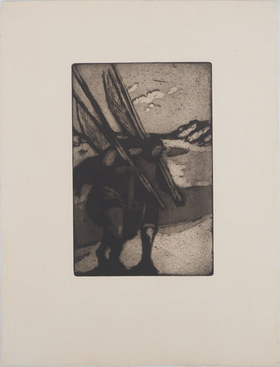Julio GONZALEZ : Les pêcheurs aux filets, Gravure originale (vue générale) - Crédit photo : Galerie Art.Paris