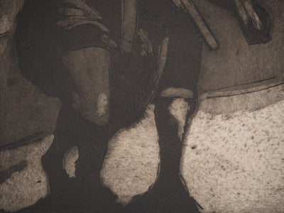 Julio GONZALEZ : Les pêcheurs aux filets, Gravure originale (photo de détail 5) - Crédit photo : Galerie Art.Paris