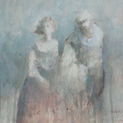 Daniel AIRAM : Rachel et Sully, Aquarelle originale (photo de détail 3) - Crédit photo : Galerie Art.Paris