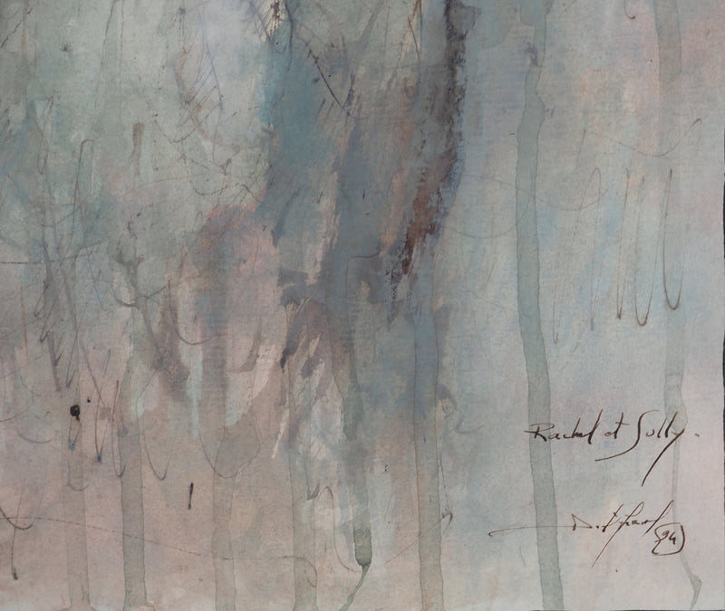 Daniel AIRAM : Rachel et Sully, Aquarelle originale (photo de détail 2) - Crédit photo : Galerie Art.Paris