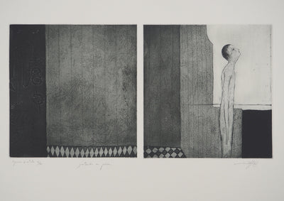 Daniel AIRAM : J'entends un poème, Gravure originale (photo de détail 3) - Crédit photo : Galerie Art.Paris