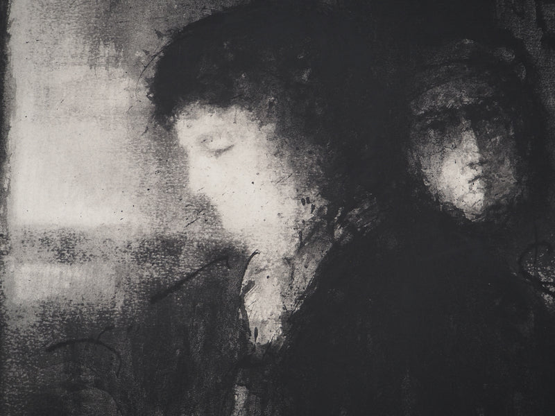 Daniel AIRAM : Figures effacées, Dessin original (photo de détail 4) - Crédit photo : Galerie Art.Paris