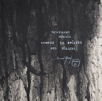 Daniel AIRAM : Figures effacées, Dessin original (photo de détail 2) - Crédit photo : Galerie Art.Paris