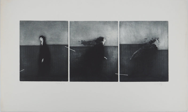 Daniel AIRAM : Théâtre de vie, Gravure originale (vue générale) - Crédit photo : Galerie Art.Paris