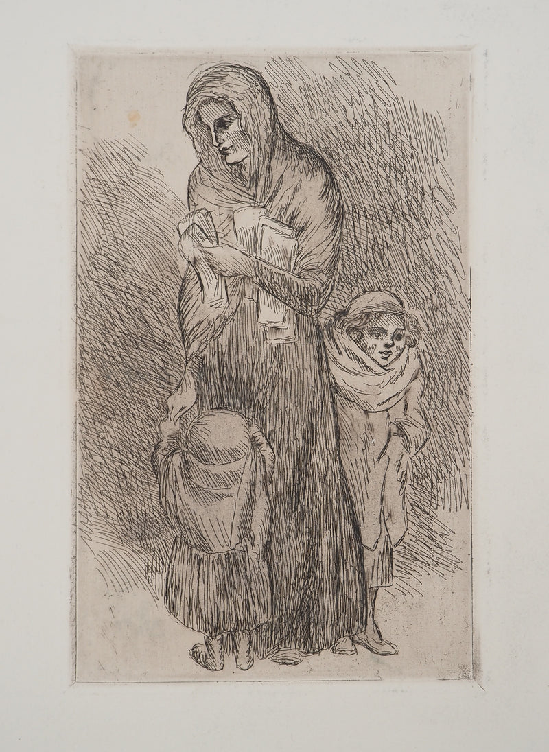Julio GONZALEZ : Mère et enfants, Gravure originale (photo de détail 3) - Crédit photo : Galerie Art.Paris