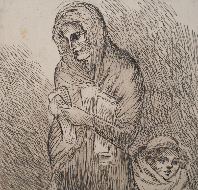 Julio GONZALEZ : Mère et enfants, Gravure originale (photo de détail 4) - Crédit photo : Galerie Art.Paris
