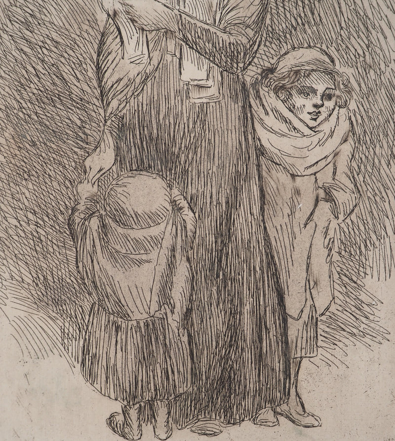 Julio GONZALEZ : Mère et enfants, Gravure originale (photo de détail 5) - Crédit photo : Galerie Art.Paris