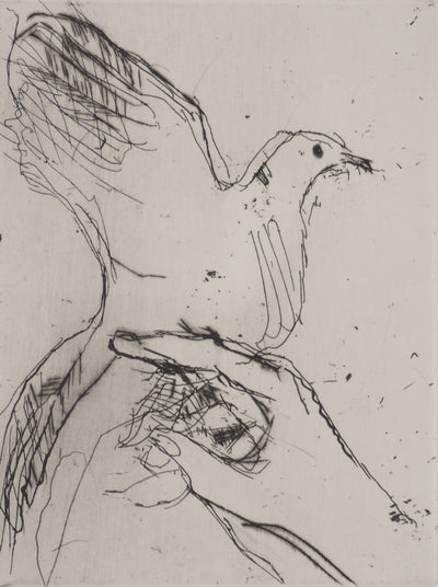 Jacques VILLON : Tourterelle de la paix, Gravure originale (photo de détail 3) - Crédit photo : Galerie Art.Paris