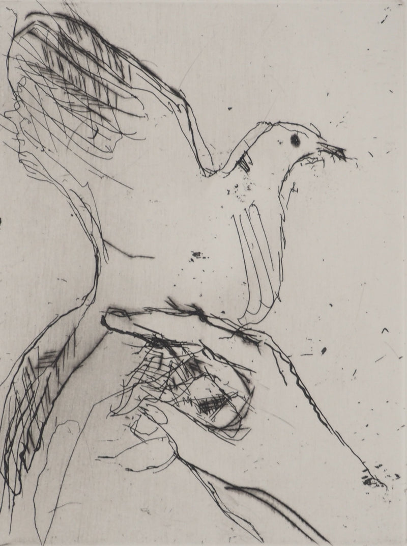 Jacques VILLON : Tourterelle de la paix, Gravure originale (photo de détail 3) - Crédit photo : Galerie Art.Paris