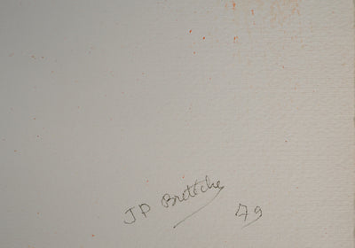 Jean-Pierre BRETECHE : A travers les flammes, Aquarelle originale (photo de détail 2) - Crédit photo : Galerie Art.Paris