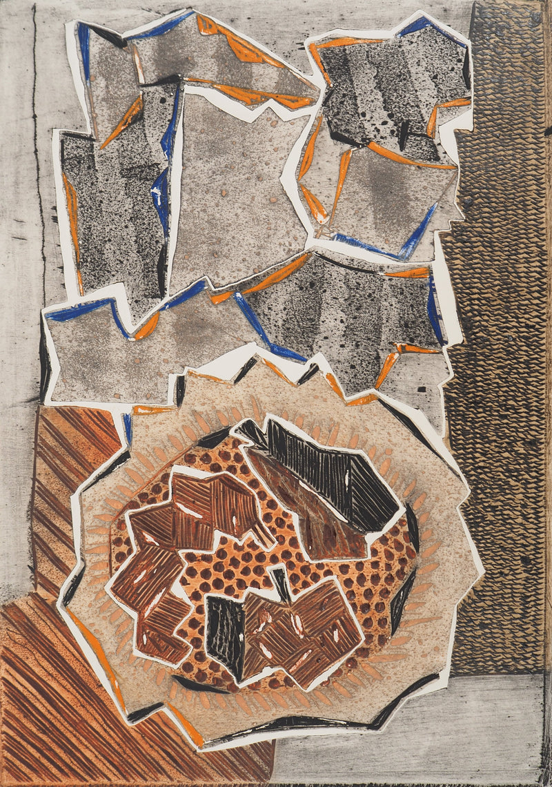 LOUTTRE B : Composition abstraite, Gravure originale (vue générale) - Crédit photo : Galerie Art.Paris