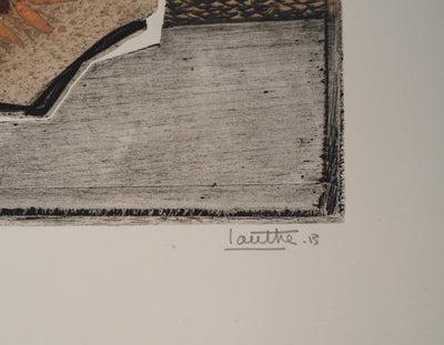 LOUTTRE B : Composition abstraite, Gravure originale (photo de détail 3) - Crédit photo : Galerie Art.Paris