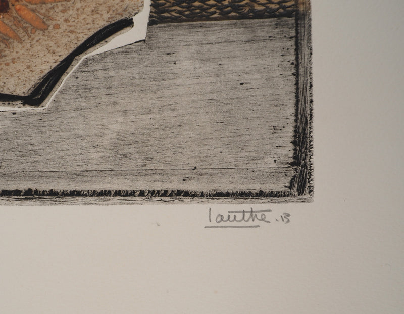 LOUTTRE B : Composition abstraite, Gravure originale (photo de détail 3) - Crédit photo : Galerie Art.Paris