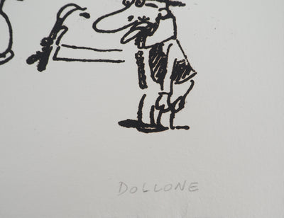 DOLLONE : Le peintre, Lithographie originale (photo de détail 2) - Crédit photo : Galerie Art.Paris