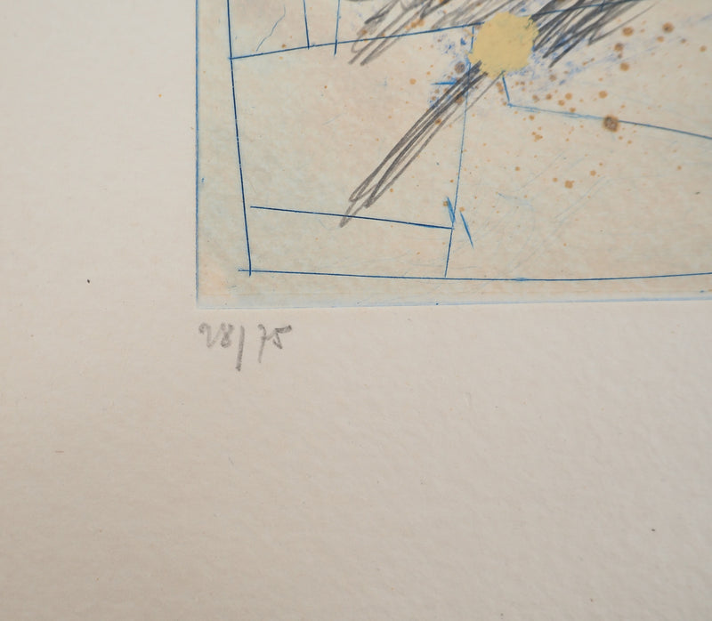 James COIGNARD : Lignes et point beige, Gravure originale (photo de détail 6) - Crédit photo : Galerie Art.Paris