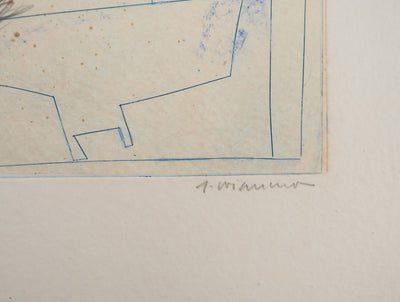 James COIGNARD : Lignes et point beige, Gravure originale (photo de détail 3) - Crédit photo : Galerie Art.Paris