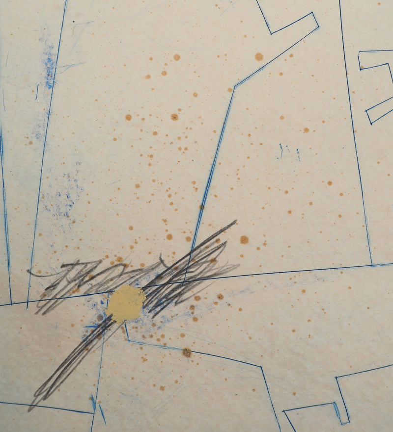 James COIGNARD : Lignes et point beige, Gravure originale (photo de détail 5) - Crédit photo : Galerie Art.Paris