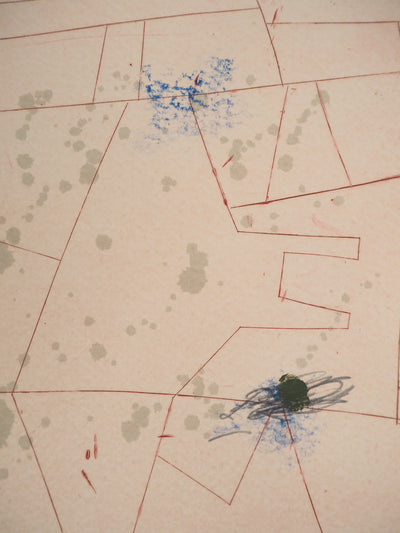 James COIGNARD : Lignes et point bleu, Gravure originale (photo de détail 3) - Crédit photo : Galerie Art.Paris