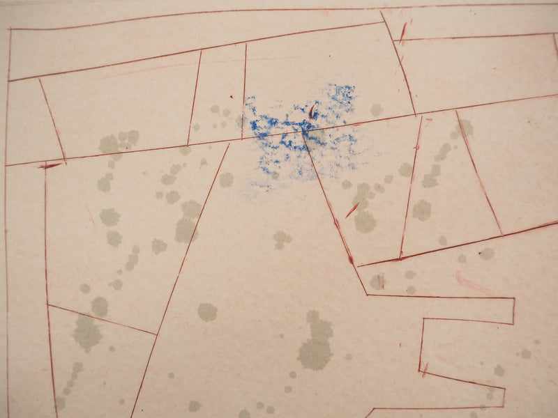 James COIGNARD : Lignes et point bleu, Gravure originale (photo de détail 7) - Crédit photo : Galerie Art.Paris