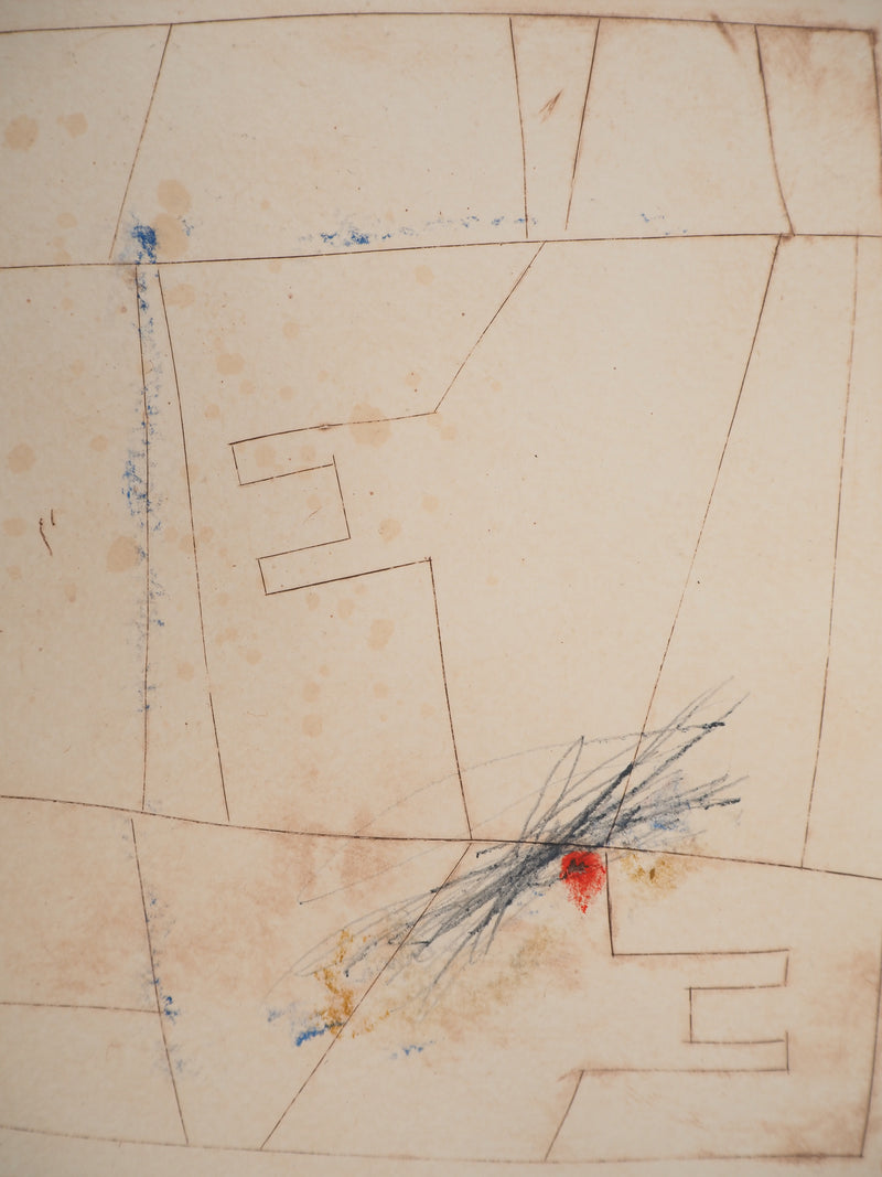 James COIGNARD : Lignes et point rouge, Gravure originale (photo de détail 6) - Crédit photo : Galerie Art.Paris