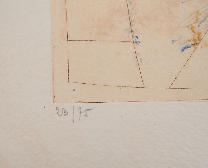 James COIGNARD : Lignes et point rouge, Gravure originale (photo de détail 7) - Crédit photo : Galerie Art.Paris