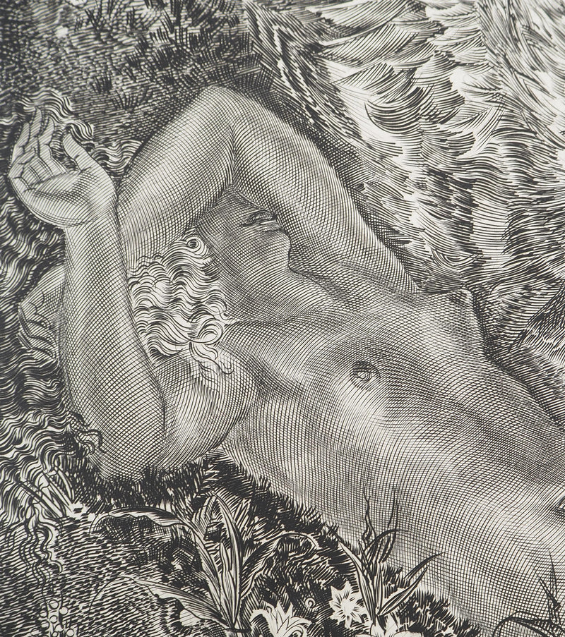 Albert DECARIS : Léda et le cygne, Gravure originale signée