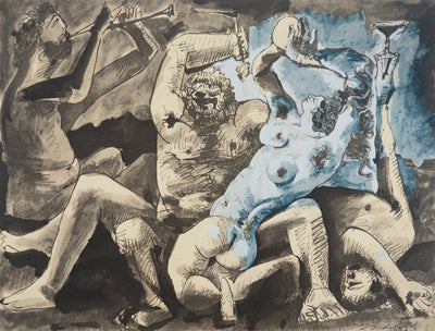 Pablo PICASSO : Bacchanale, Lithographie originale (vue générale) - Crédit photo : Galerie Art.Paris