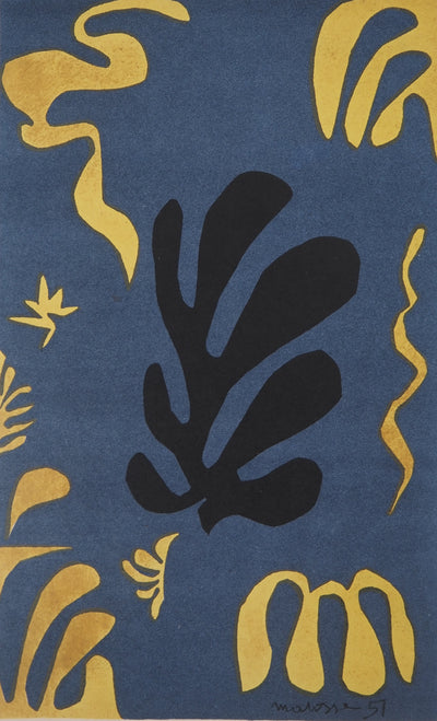Henri MATISSE : Monde marin, Lithographie signée