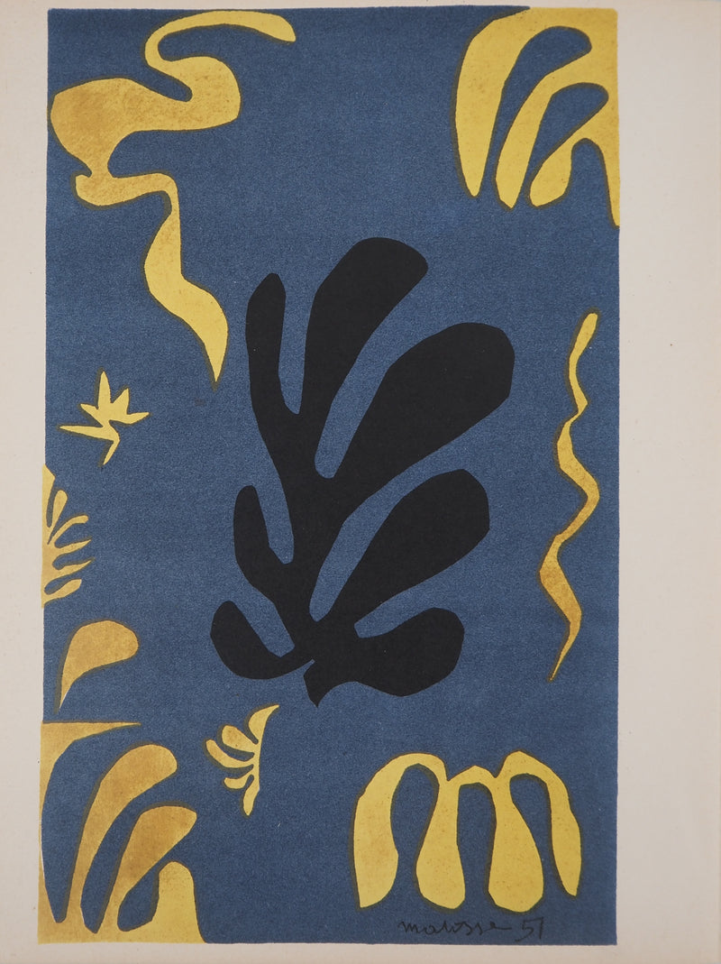 Henri MATISSE : Monde marin, Lithographie signée