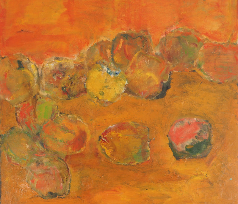 Pierre GARCIA-FONS : Hommage à Cézanne, les Pommes, Huile sur toile signée