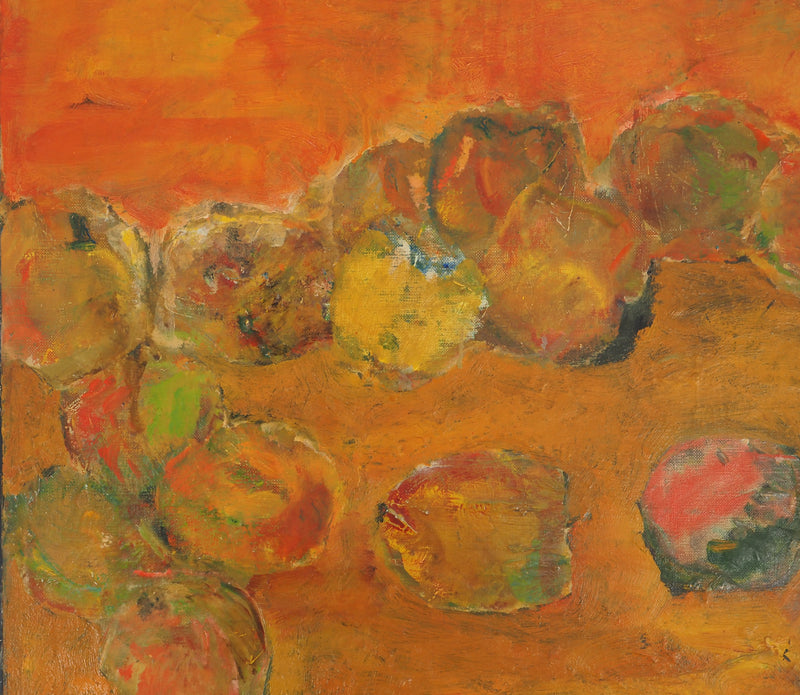 Pierre GARCIA-FONS : Hommage à Cézanne, les Pommes, Huile sur toile signée