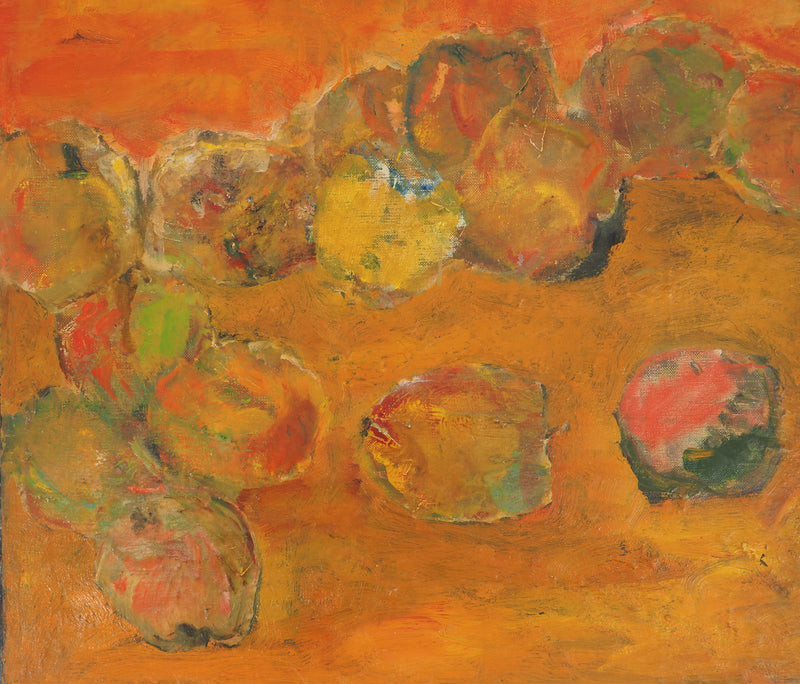 Pierre GARCIA-FONS : Hommage à Cézanne, les Pommes, Huile sur toile signée