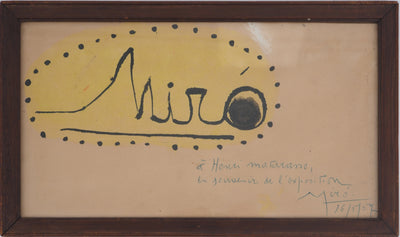 Joan MIRO : Miro : Soleil et soleil noir, Aquarelle originale (vue générale) - Crédit photo : Galerie Art.Paris