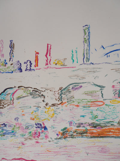 Marko CELEBONOVIC : Le pont des art, Lithographie originale (photo de détail 6) - Crédit photo : Galerie Art.Paris