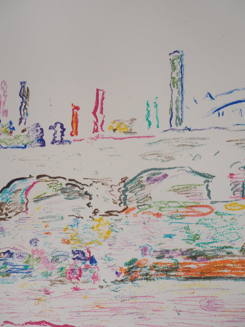 Marko CELEBONOVIC : Le pont des art, Lithographie originale (photo de détail 6) - Crédit photo : Galerie Art.Paris
