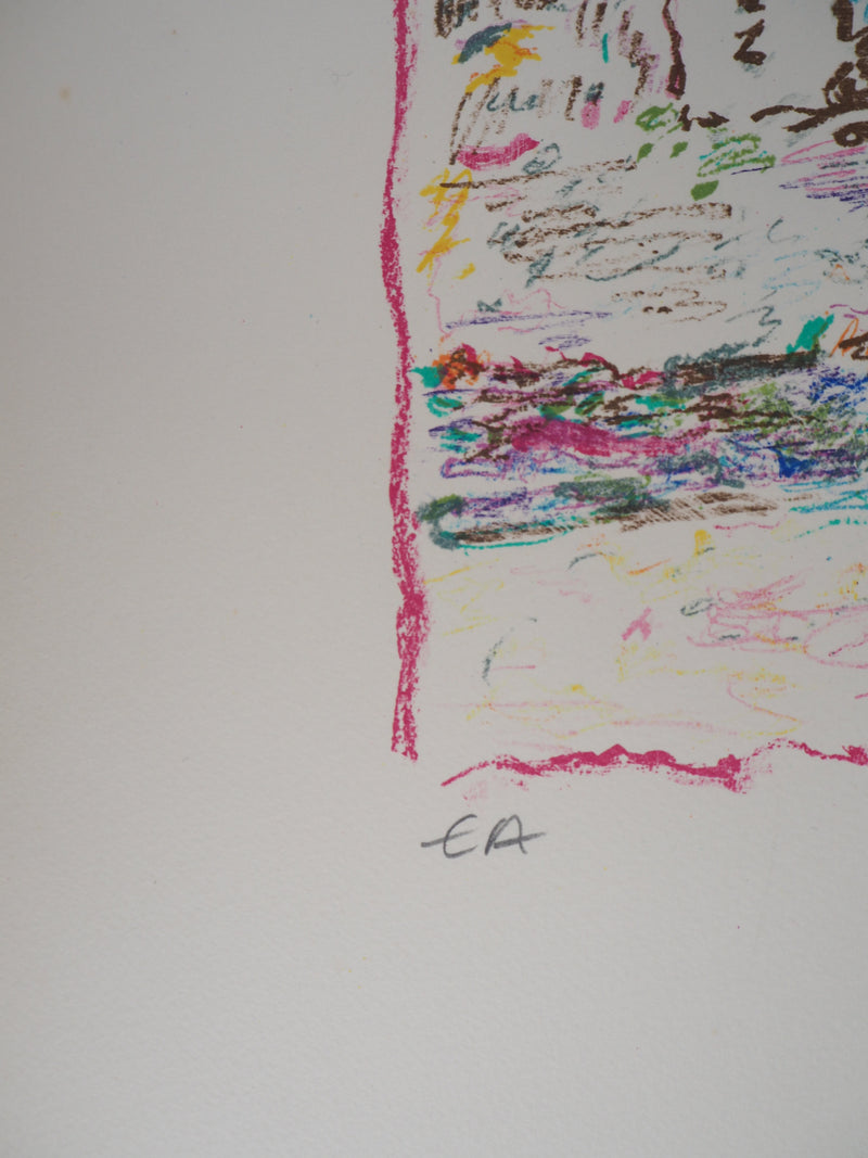 Marko CELEBONOVIC : Le pont des art, Lithographie originale (photo de détail 7) - Crédit photo : Galerie Art.Paris